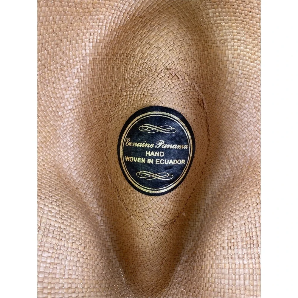 Goorin Bros Panana Toquilla Straw Fedora Hat Size Large Beige USA Made - Picture 7 of 8